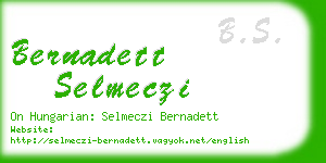 bernadett selmeczi business card